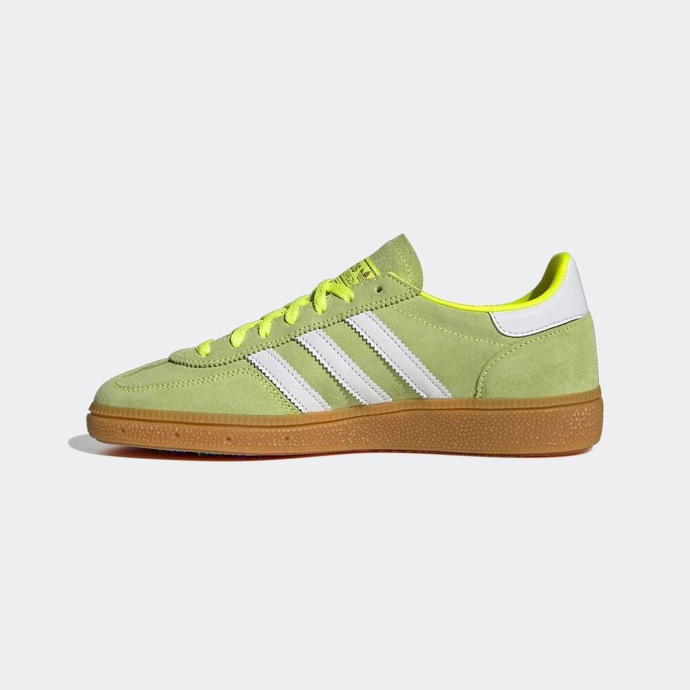 NEW ADIDAS women's handball spezial low top sneakers in solar yellowftwr white/g